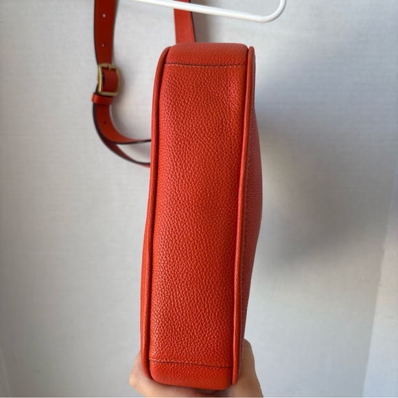 Coach Small Pebble Leather Chaise Crossbody Shoulder Bag Orange C8483 - Picture 14 of 15